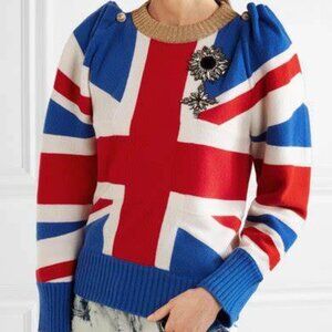 GUCCI - British Flag Embellished Sweater